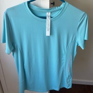 Lululemon athletica Aqua Blue Short Sleeve Top